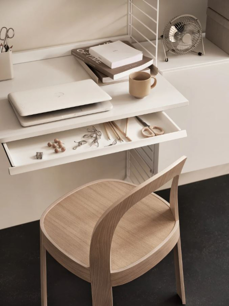 String Schreibtisch Schublade weiss